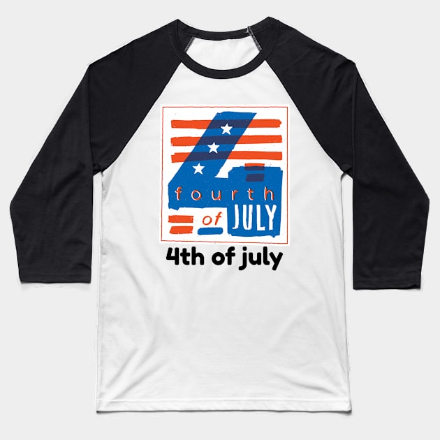 4th of july Baseball T-Shirt by pmeekukkuk